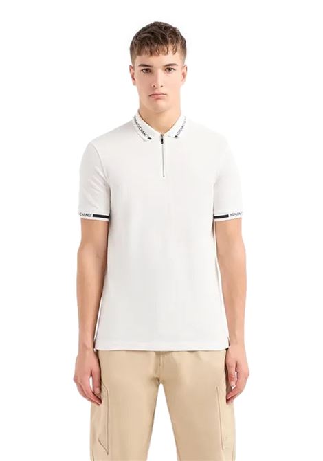 Polo regular fit in piquet con logo a nastro ARMANI EXCHANGE | polo shirts | 3DZFLH ZJM5Z1116